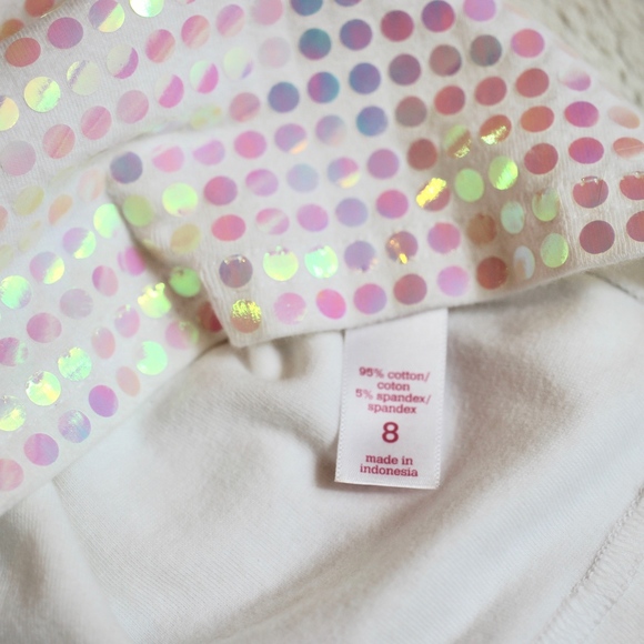 Justice White Tank Top with Sequin Front - Picture 8 of 8